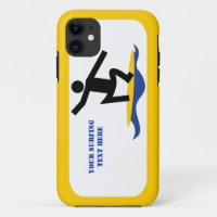 Surfing gifts, surfer on his surfboard custom