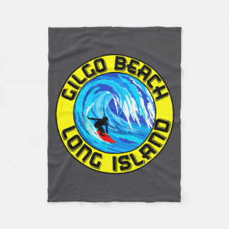 Surfing Gilgo Beach Long Island New York Surf Surf Fleece Blanket