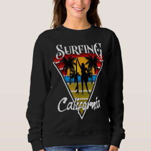 Surfing Girl California Beaches Surf Cali Beach Bu Sweatshirt