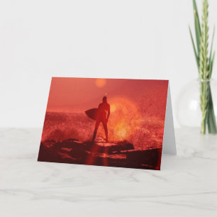 Surfing God  Greeting Cards