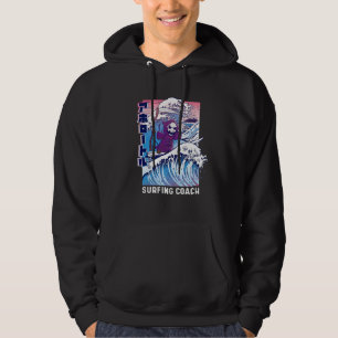 Surfing Grim Reaper  Fun Surfer Design Hoodie
