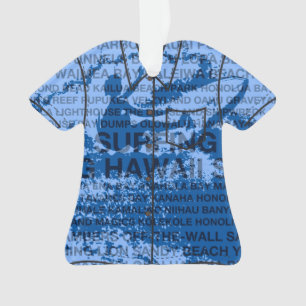 Surfing Hawaii Cutback Hawaiian Aloha Shirt Ornament