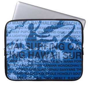 Surfing Hawaii Cutback Hawaiian Wetsuit Laptop Bag