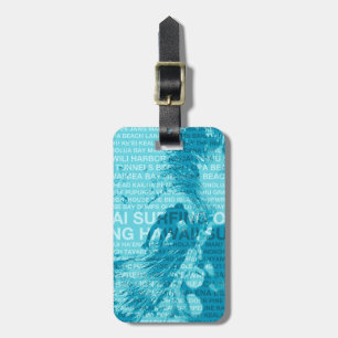 Surfing Hawaii Green Room Hawaiian Luggage Tags