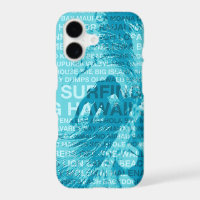Surfing Hawaii Green Room Hawaiian Surfer -Aqua