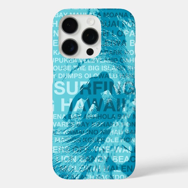 Surfing Hawaii Green Room Hawaiian Surfer - Aqua  Case-Mate iPhone Case (Back)