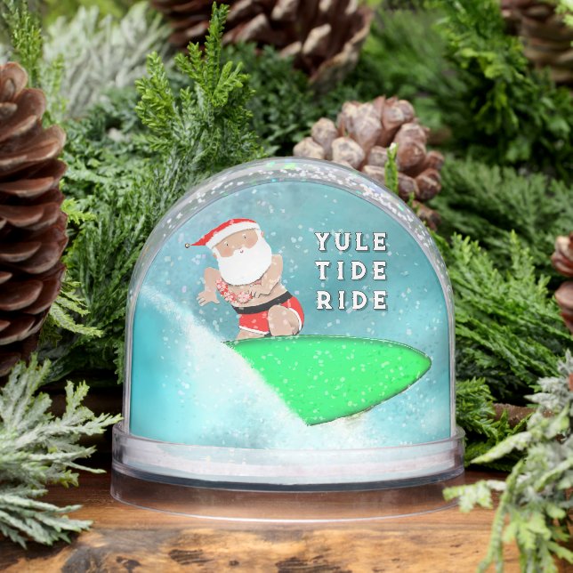 Surfing Hawaii Holiday Gift Snowglobe (Winter)