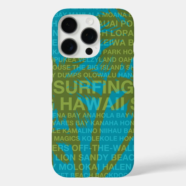 Surfing Hawaii Palm Trees Hawaiian Tropical  Case-Mate iPhone Case (Back)