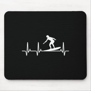 Surfing Heartbeat Surfing Lover Surfboard Surfer M Mouse Pad