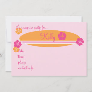 Surfing Hibiscus Invitation