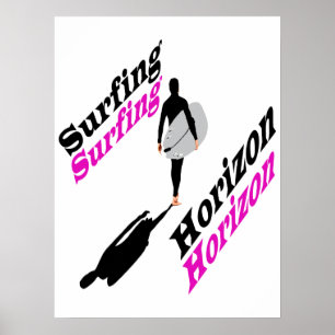 Surfing horizon  poster