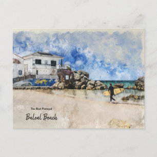 Surfing in Baleal- Portugal Postcard