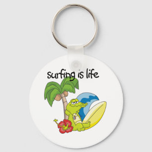 Surfing is Life Keychain