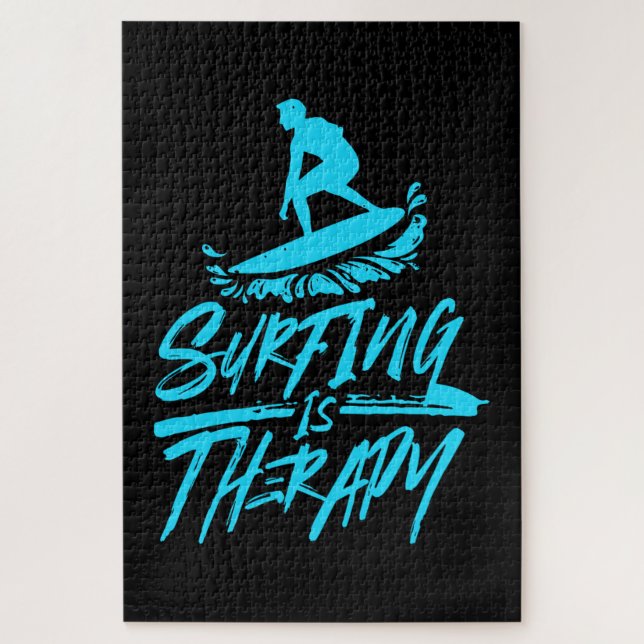 Surfing Is Therapy Jigsaw Puzzle (Vertical)