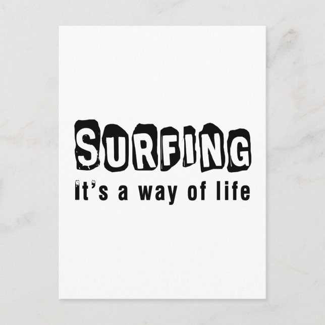 Surfing It's a way of life Postcard (Front)