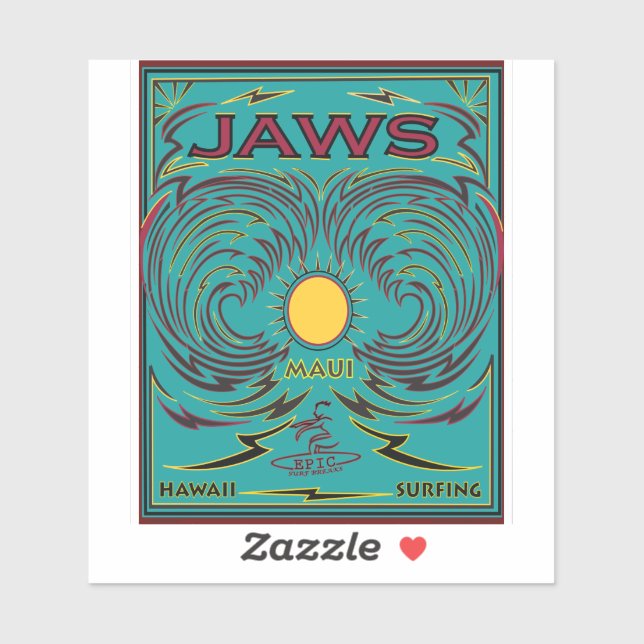 SURFING JAWS MAUI HAWAII (Sheet)