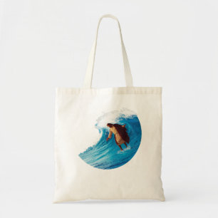 Surfing Jesus Soft Fit T-Shirt Mens Womens Kids 5  Tote Bag