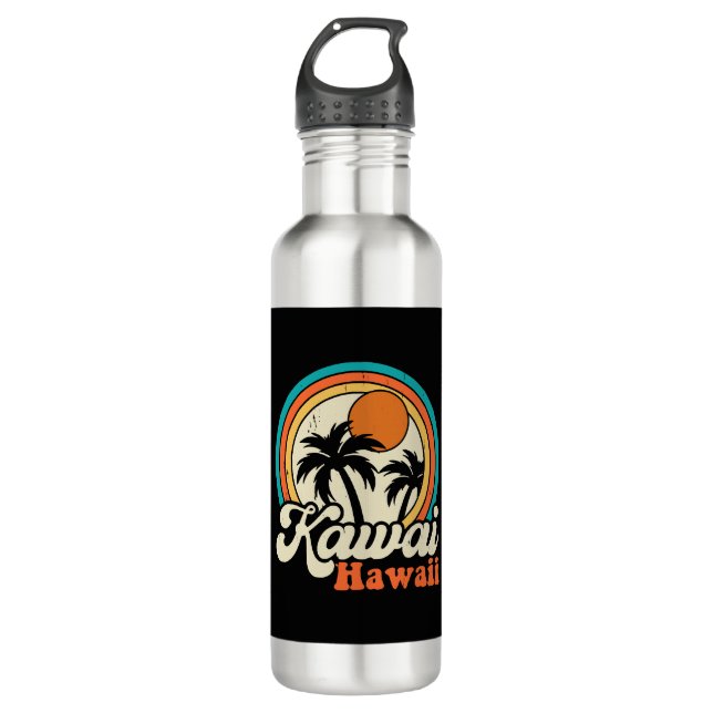 Surfing Kawaii Hawaii 710 Ml Water Bottle (Front)