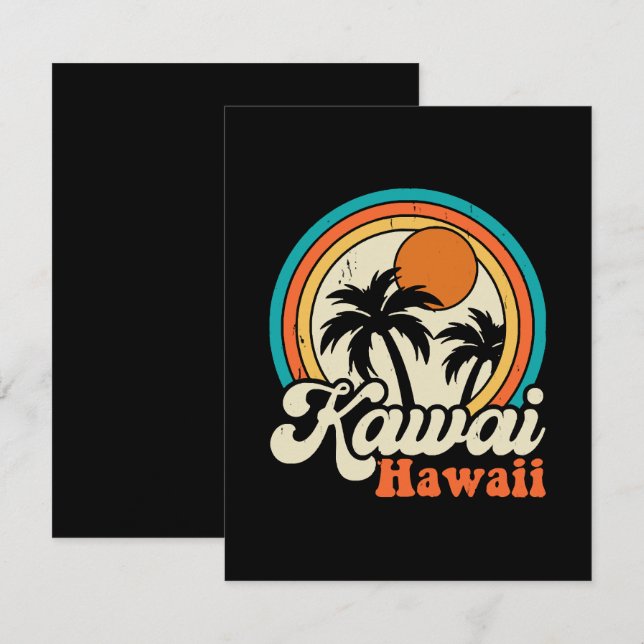 Surfing Kawaii Hawaii Enclosure Card (Front/Back)