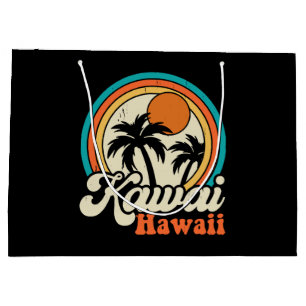 Surfing Kawaii Hawaii Large Gift Bag