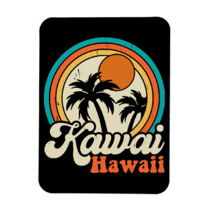 Surfing Kawaii Hawaii Magnet