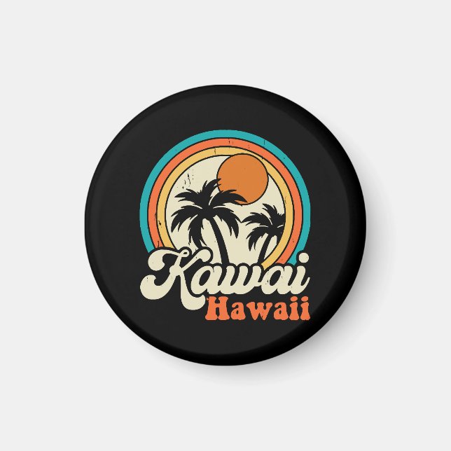 Surfing Kawaii Hawaii Magnet (Front)