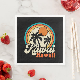 Surfing Kawaii Hawaii Napkin