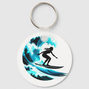 surfing keychain
