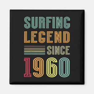 Surfing Legend 1960 65 Years Water Surf 65th Birth Magnet