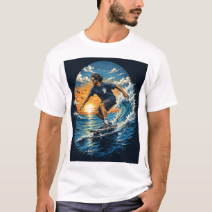 Surfing man on the waves T-Shirt