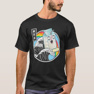 Surfing Milk Carton Kanagawa Wave Kawaii Anime Vap T-Shirt