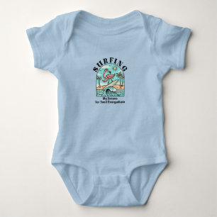 Surfing, My Excuse For Sand Everywhere Baby Bodysuit