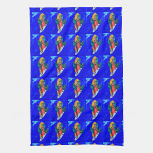 surfing nuns on big blue wave towel