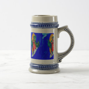 surfing nuns on blue wave beer stein