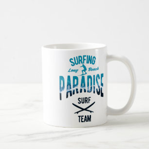 Surfing Paradise Long Beach Surf Team Wave Rider D Coffee Mug