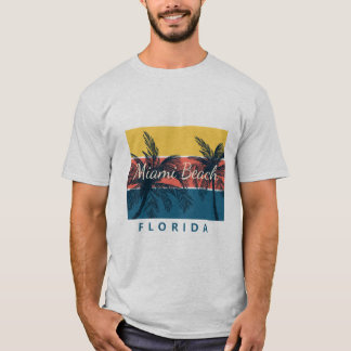 Surfing Paradise Miami Beach Florida T-Shirt