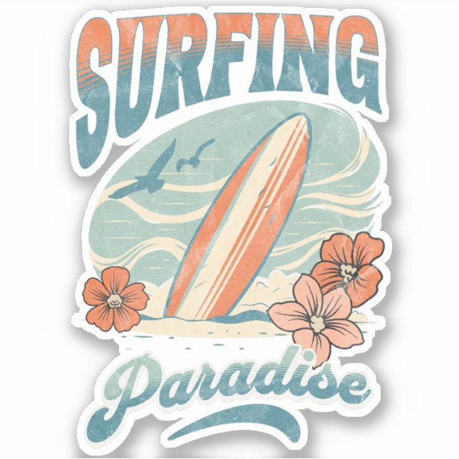 Surfing Paradise retro style design (Front)