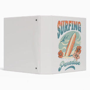 Surfing Paradise retro style design Binder
