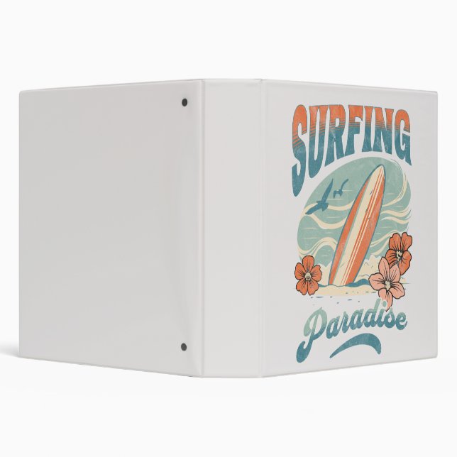 Surfing Paradise retro style design Binder (Background)