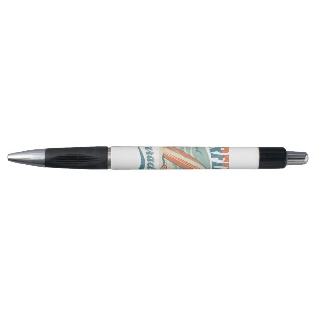 Surfing Paradise retro style design Pen (Front)