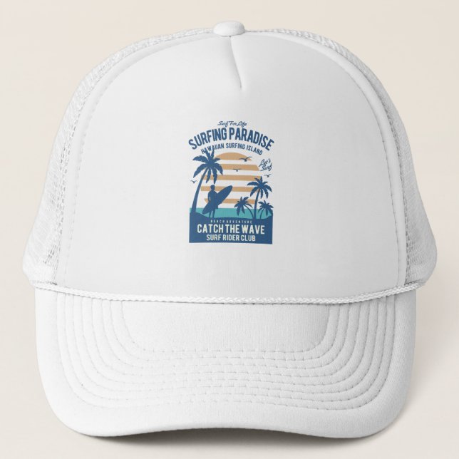 Surfing Paradise Trucker Hat (Front)