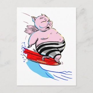 sUrFiNg PiG Postcard