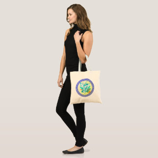 Surfing Poseidon Tote Bag
