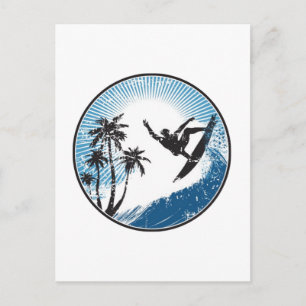 Surfing Postcard