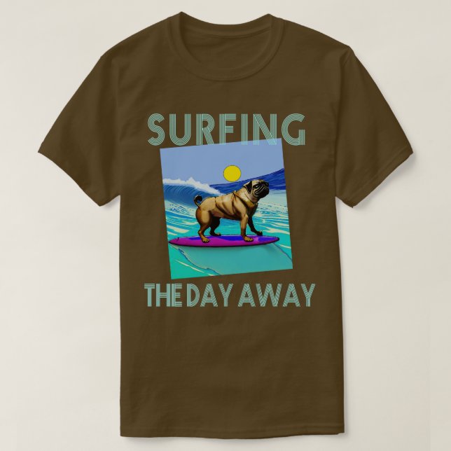 SURFING PUG T-Shirt (Design Front)