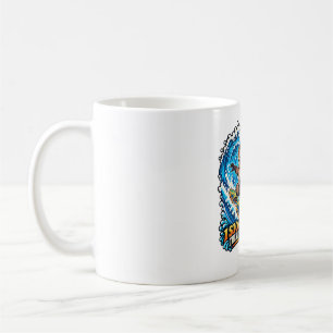 Surfing Raccoon Retro Surf Adventure Coffee Mug
