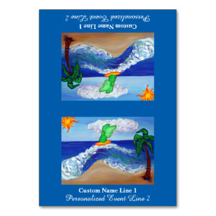 Surfing Raphael Angel Custom Table Tent Number