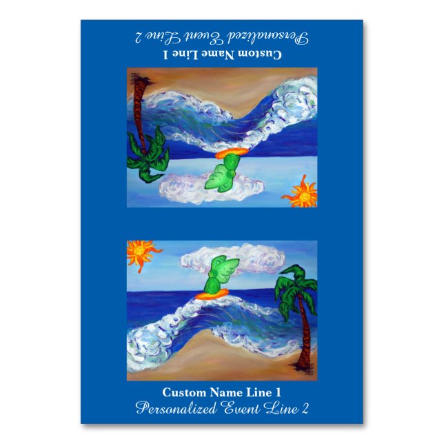 Surfing Raphael Angel Custom Table Tent Number (Front)