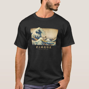 Surfing Rat Terrier Kanagawa Wave Japanese Dog T-Shirt