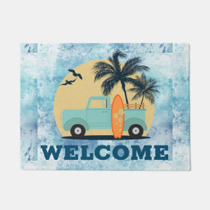 Surfing Retro Door Mat